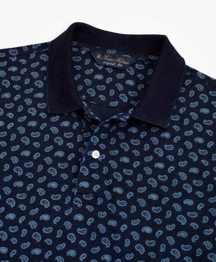 Brooks Brothers Polos and TShirts Original Fit Indigo Printed Paisley Polo Shirt Navy 8211 Men Brooks Brothers Polos and TShirts Original Fit Indigo Printed Paisley Polo Shirt Navy 8211 Men