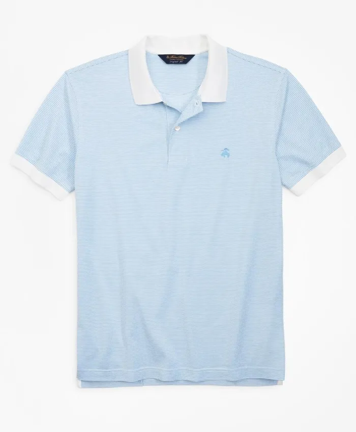 Brooks Brothers Polos and TShirts Original Fit Stripe Polo Shirt Blue 8211 Men