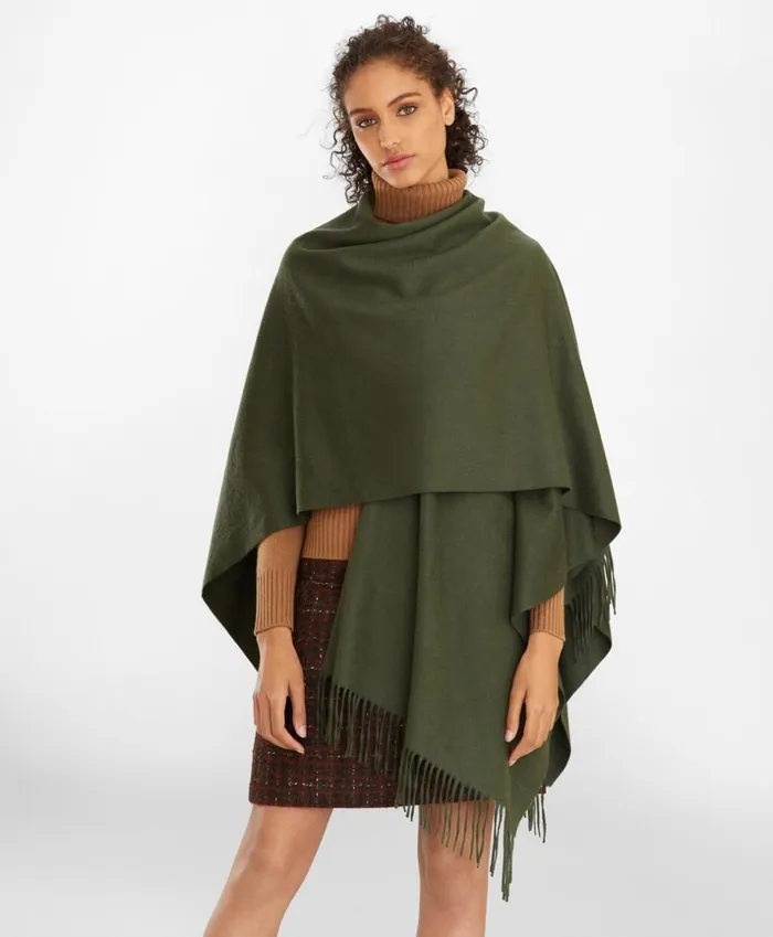 Brooks Brothers Scarves Hats and Gloves Cashmere Ruana Green 8211 Women Brooks Brothers Scarves Hats and Gloves Cashmere Ruana Green 8211 Women