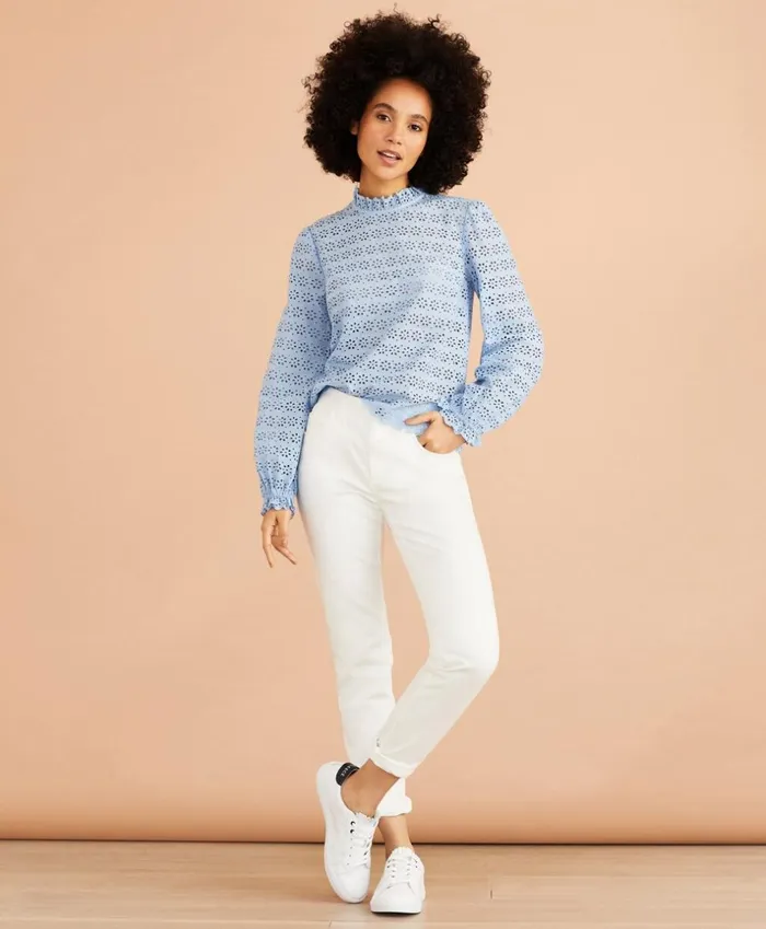 Brooks Brothers Shirts and Tops Cotton Eyelet Blouse Light Blue 8211 Women Brooks Brothers Shirts and Tops Cotton Eyelet Blouse Light Blue 8211 Women