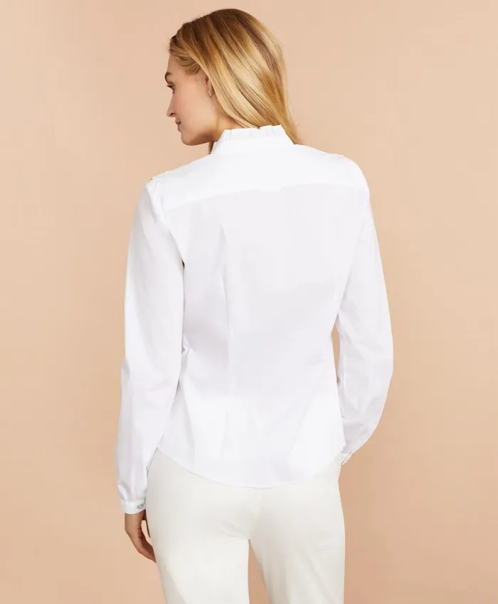 Brooks Brothers Shirts and Tops Ruffled Poplin Shirt White 8211 Women Brooks Brothers Shirts and Tops Ruffled Poplin Shirt White 8211 Women