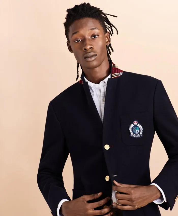 Brooks Brothers Sport Coats and Vests ThreeButton Twill Sport Coat Navy 8211 Men