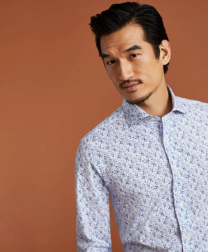 Brooks Brothers Sport Shirts Golden Fleece Regent Fit FlowerPrint Poplin Sport Shirt Whiteblue 8211 Men Brooks Brothers Sport Shirts Golden Fleece Regent Fit FlowerPrint Poplin Sport Shirt Whiteblue 8211 Men