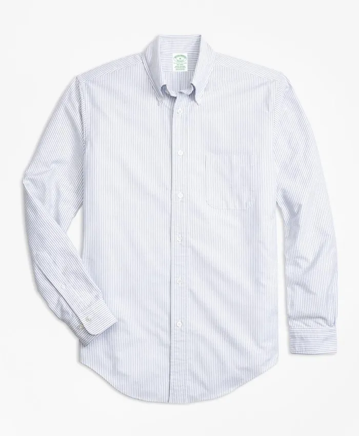 Brooks Brothers Sport Shirts Milano Fit Oxford Bengal Stripe Sport Shirt Blue 8211 Men
