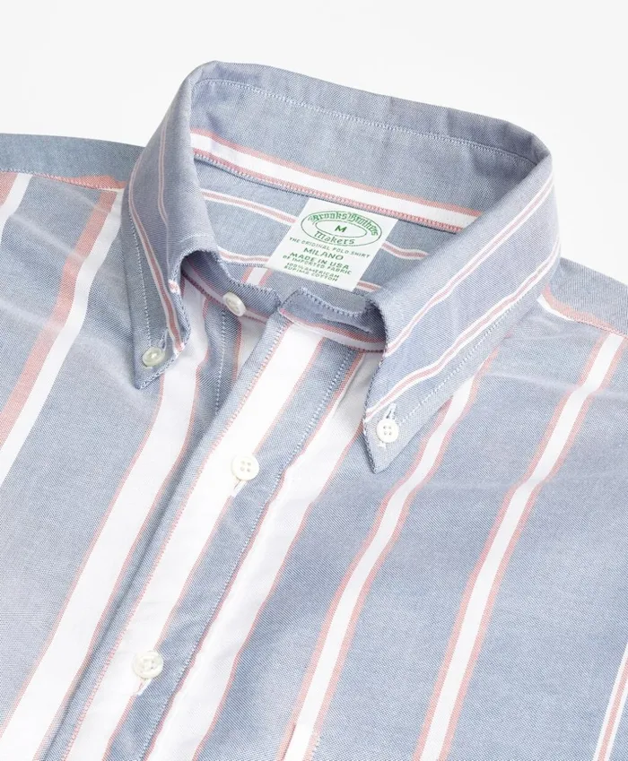 Brooks Brothers Sport Shirts Milano Fit Oxford Bold Stripe Sport Shirt Blue 8211 Men Brooks Brothers Sport Shirts Milano Fit Oxford Bold Stripe Sport Shirt Blue 8211 Men