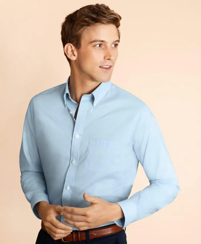 Brooks Brothers Sport Shirts Performance Series Poplin Shirt Light Blue 8211 Men