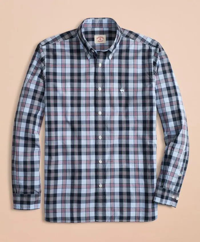 Brooks Brothers Sport Shirts Plaid Cotton Broadcloth Sport Shirt Blue 8211 Men Brooks Brothers Sport Shirts Plaid Cotton Broadcloth Sport Shirt Blue 8211 Men