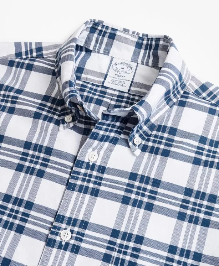 Brooks Brothers Sport Shirts Regent Fit Oxford Blue And White Plaid Sport Shirt Blue 8211 Men Brooks Brothers Sport Shirts Regent Fit Oxford Blue And White Plaid Sport Shirt Blue 8211 Men