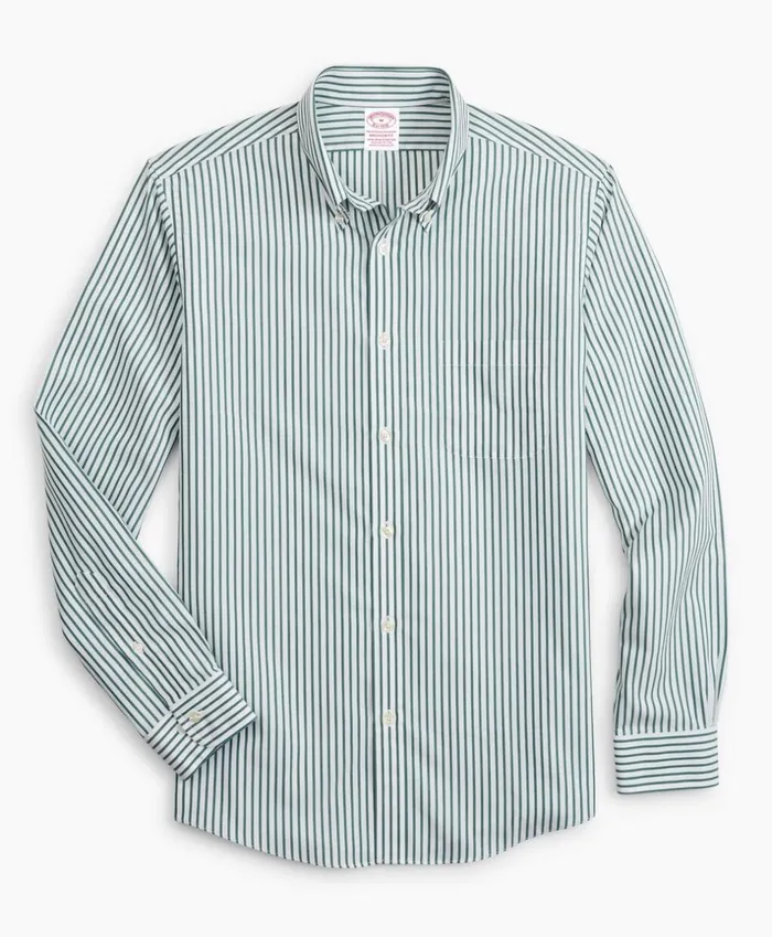 Brooks Brothers Sport Shirts Stretch Madison ClassicFit Sport Shirt NonIron Candy Stripe Green 8211 Men Brooks Brothers Sport Shirts Stretch Madison ClassicFit Sport Shirt NonIron Candy Stripe Green 8211 Men