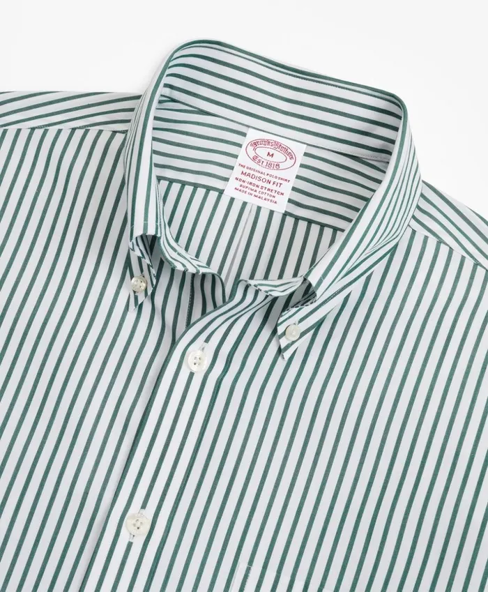 Brooks Brothers Sport Shirts Stretch Madison ClassicFit Sport Shirt NonIron Candy Stripe Green 8211 Men Brooks Brothers Sport Shirts Stretch Madison ClassicFit Sport Shirt NonIron Candy Stripe Green 8211 Men