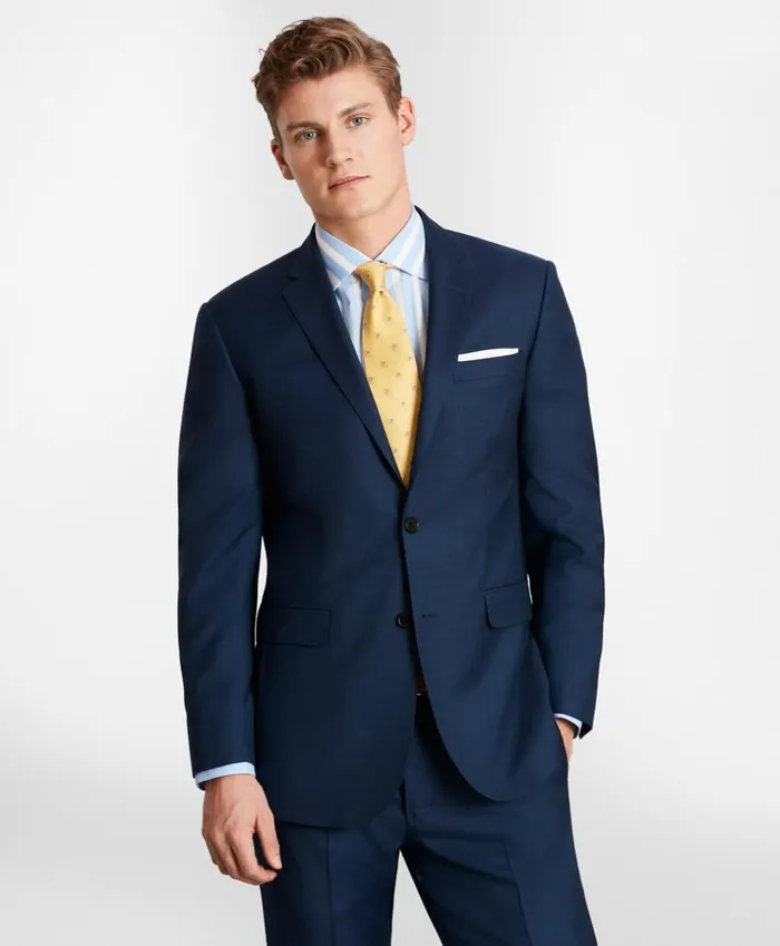 Brooks Brothers Suits BrooksGate MilanoFit Wool Twill Suit Jacket Blue 8211 Men