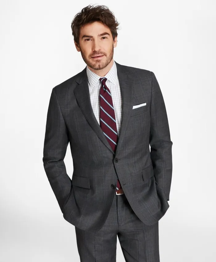Brooks Brothers Suits Regent Fit Plaid With Deco 1818 Suit Brown 8211 Men