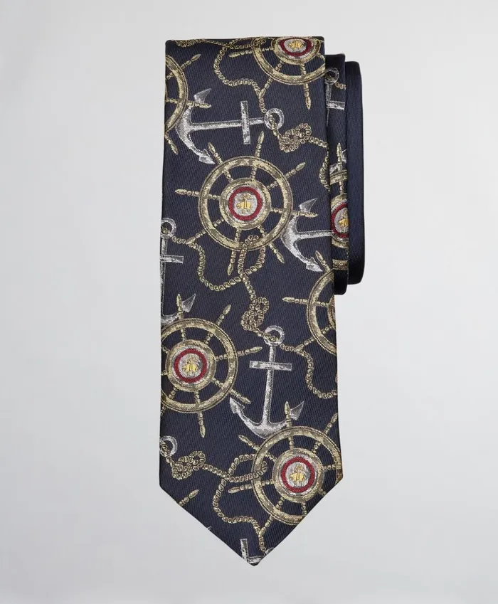 Brooks Brothers Ties Limited Edition Archival Collection Nautical Motif Silk Tie Navy 8211 Men Brooks Brothers Ties Limited Edition Archival Collection Nautical Motif Silk Tie Navy 8211 Men