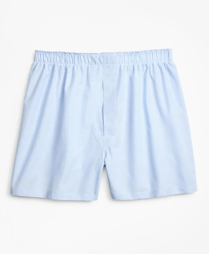 Brooks Brothers Underwear and Socks Traditional Fit Ground Hairline Stripe Boxers Light Blue 8211 Men