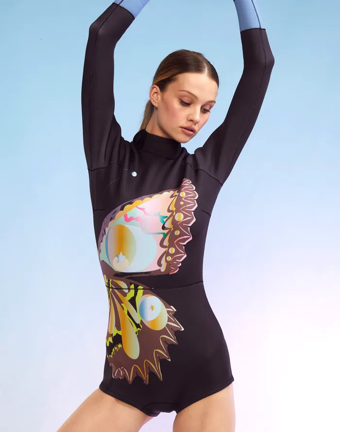 Butterfly Wetsuit 8211 Black Women Cynthia Rowley Surf and Swim