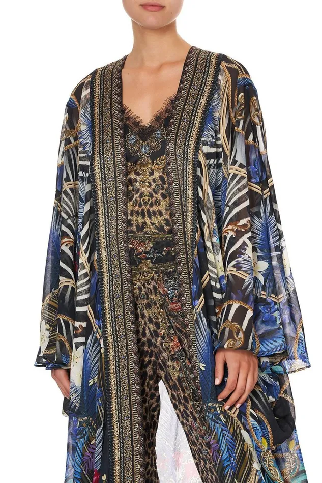 Camilla Kaftans and Coverups Women Long Sleeve Long Cape Rainbow Room