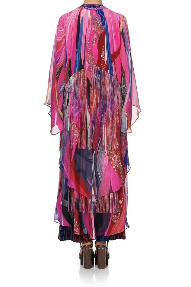 Camilla Kaftans and Coverups Women Robe With Double Layered Hem Folk River