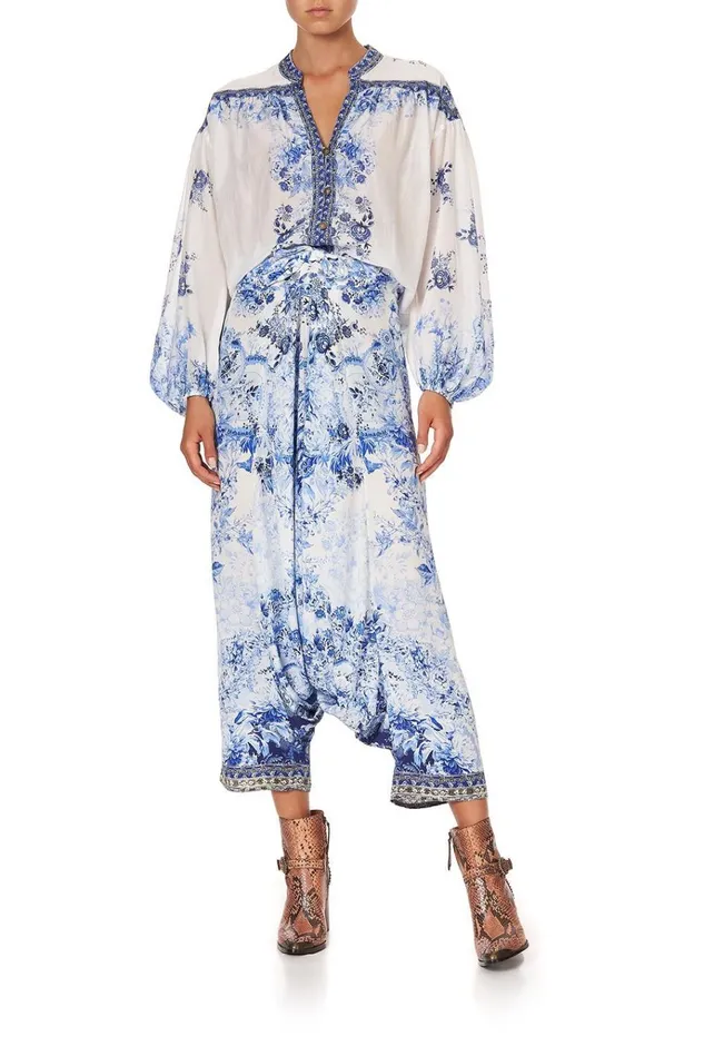Camilla Mini Dresses Women Blouson Sleeve Shirt Dress High Tea
