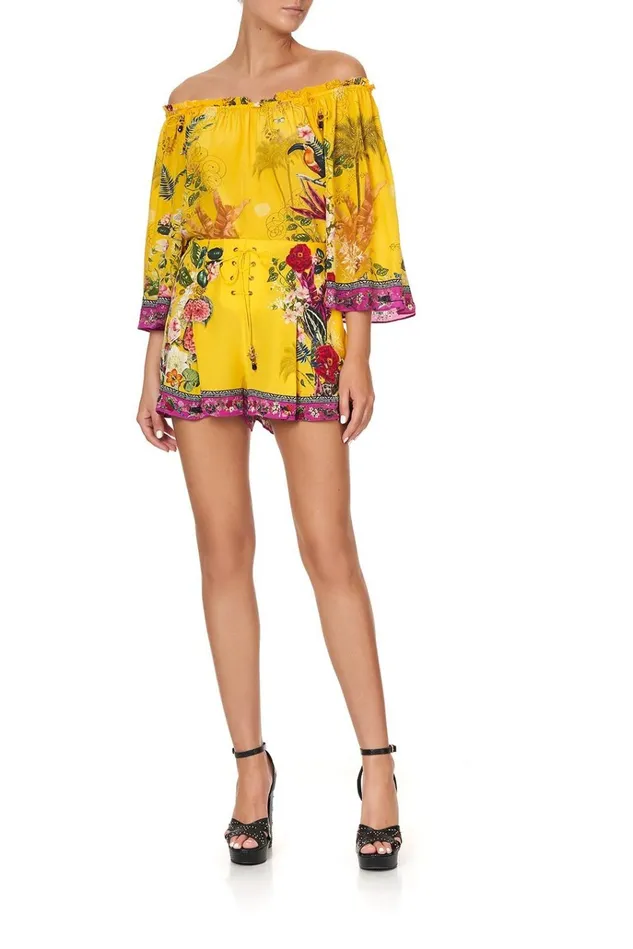 Camilla Shorts Women Lace Up Front Shorts Saffron Moon
