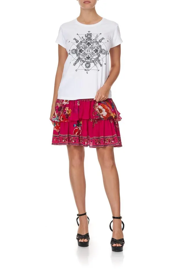 Camilla Tees Women Curved Hem Fitted Tee Cancer