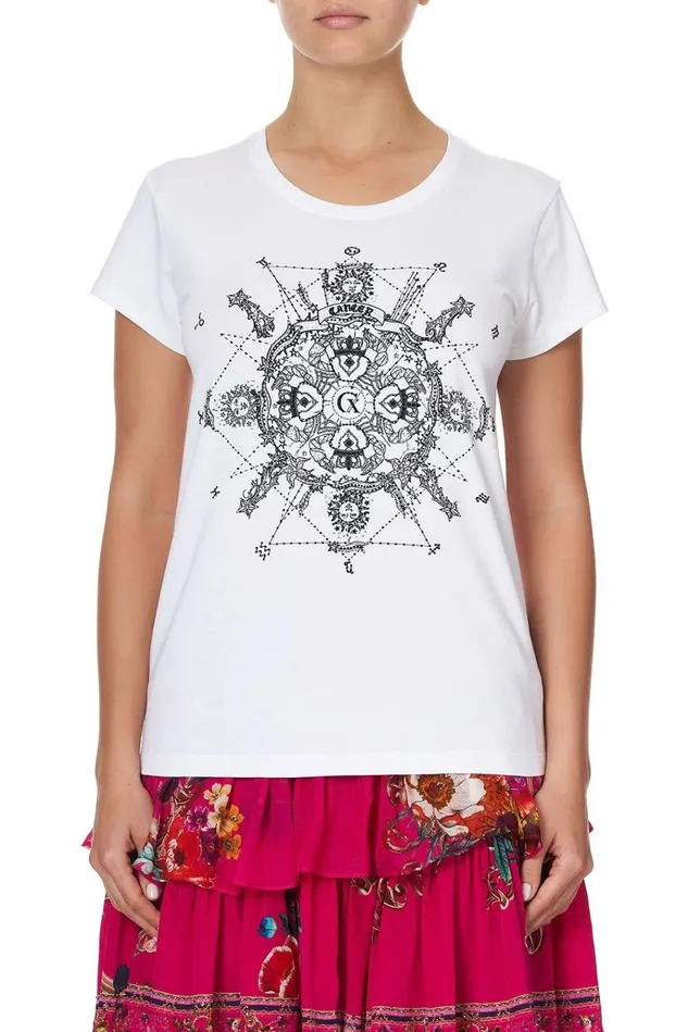 Camilla Tees Women Curved Hem Fitted Tee Cancer
