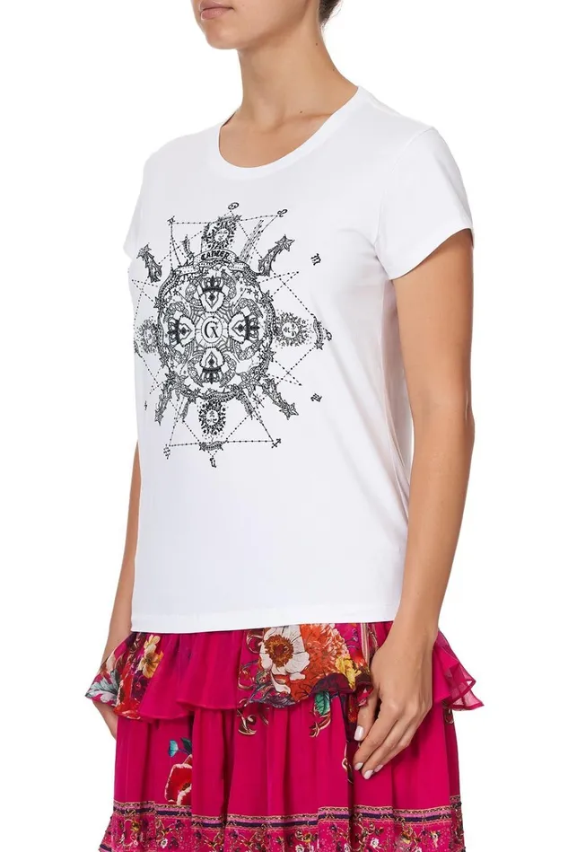 Camilla Tees Women Curved Hem Fitted Tee Cancer