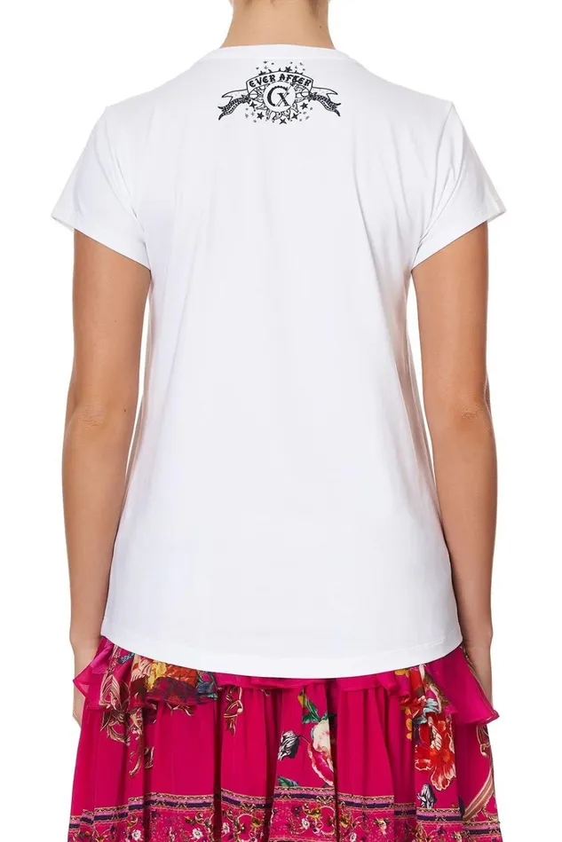 Camilla Tees Women Curved Hem Fitted Tee Cancer