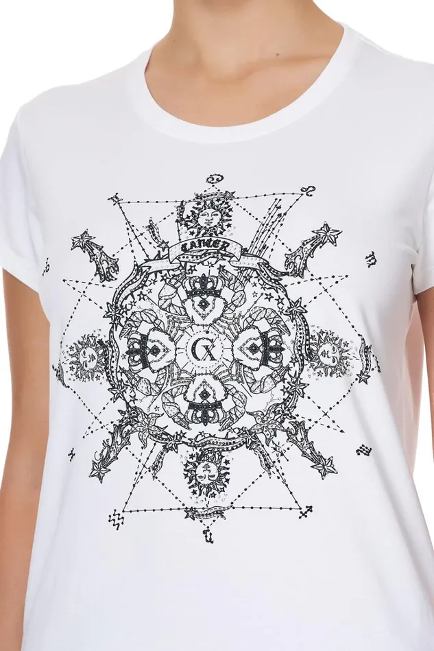Camilla Tees Women Curved Hem Fitted Tee Cancer