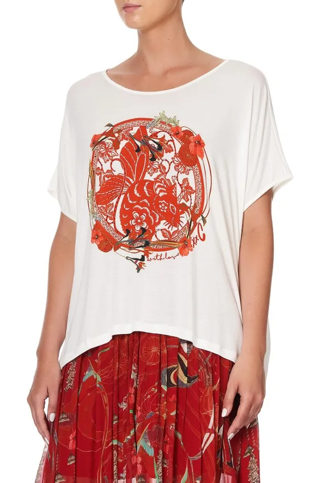 Camilla Tees Women Loose Fit Round Neck Tee Forbidden Fruit