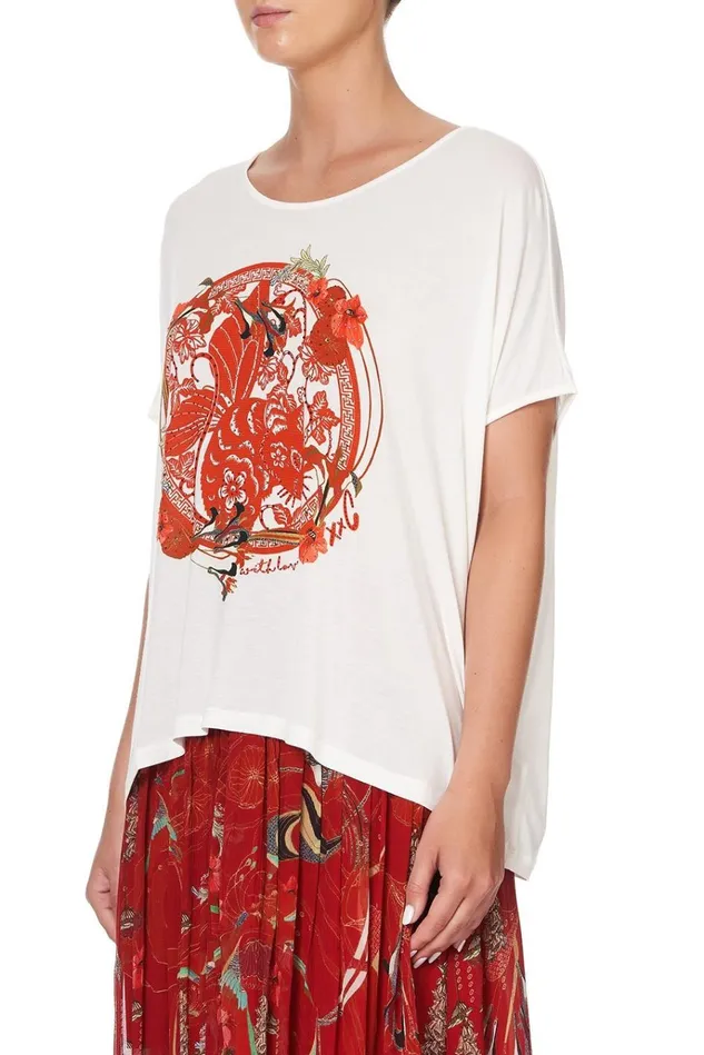 Camilla Tees Women Loose Fit Round Neck Tee Forbidden Fruit