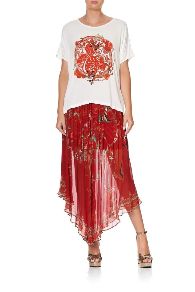 Camilla Tees Women Loose Fit Round Neck Tee Forbidden Fruit