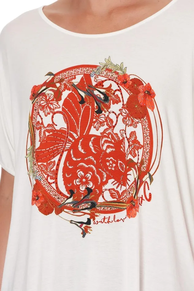 Camilla Tees Women Loose Fit Round Neck Tee Forbidden Fruit