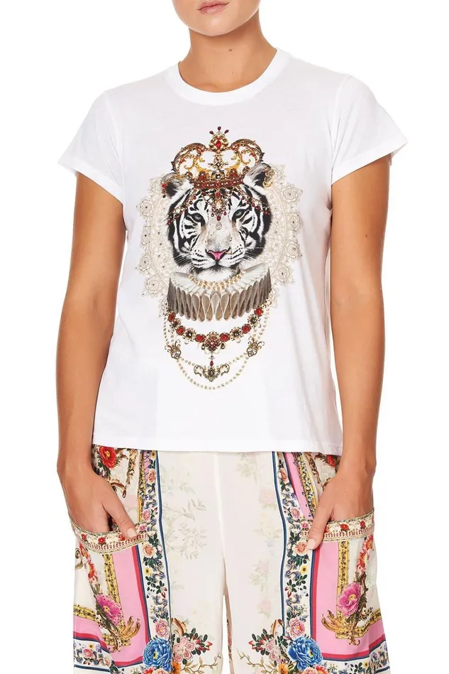 Camilla Tees Women Slim Fit Round Neck TShirt Party In The Palace