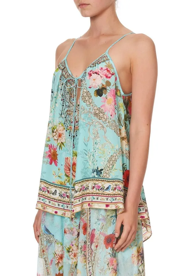 Camilla Tops Women Strap Top With Tie Front Detail A Royal Stitch Up