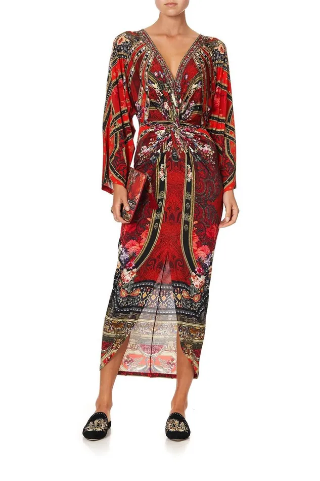 Camilla Wedding Guest Dresses Women Long Split Front Twist Dress Stories Of A Station