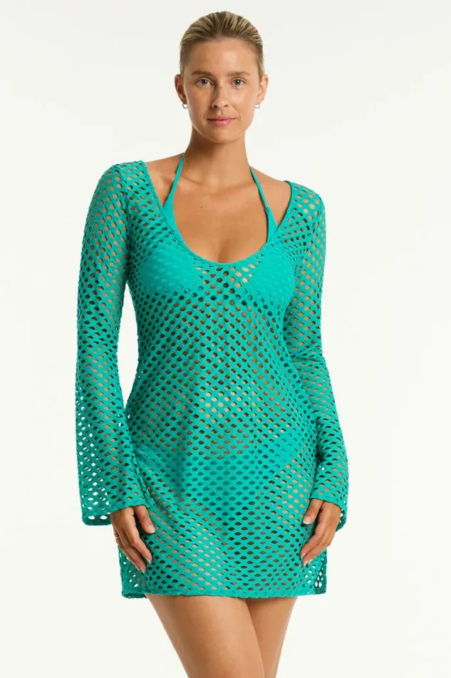 Castaway Mesh Cover Up Castaway Evergreen Women Sea Level Overswim