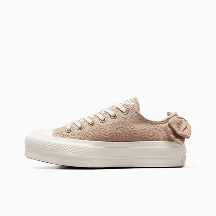 Converse Lift Platforms Chuck Taylor All Star Lift Bow Nutty Granolaegretlight Gold 8211 Women