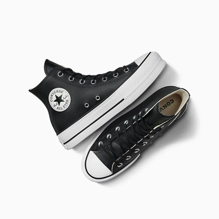 Converse Lift Platforms Chuck Taylor All Star Lift Platform Leather Blackblackwhite 8211 Women