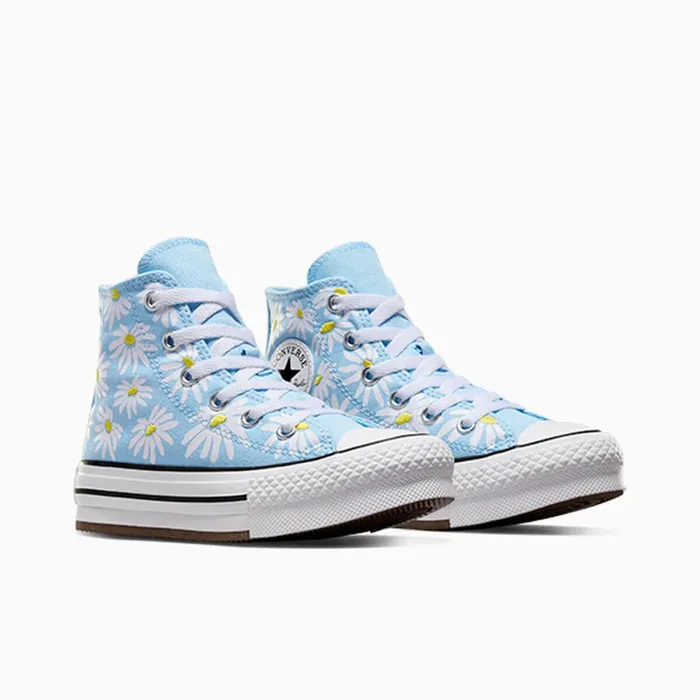 Converse Prints Chuck Taylor All Star Lift Platform Floral True Skydandy Lionwhite 8211 KidsWomen
