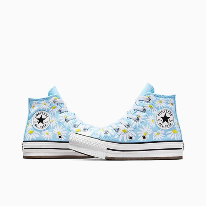 Converse Prints Chuck Taylor All Star Lift Platform Floral True Skydandy Lionwhite 8211 KidsWomen
