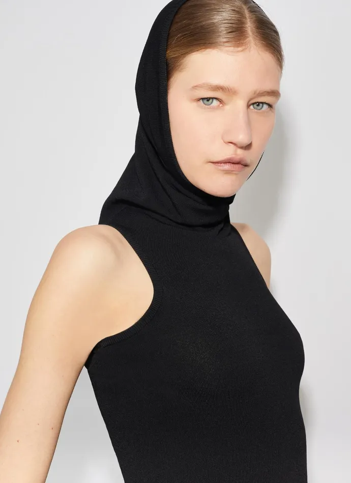 Crop Hooded Top Women Alaa Tops and Shirts