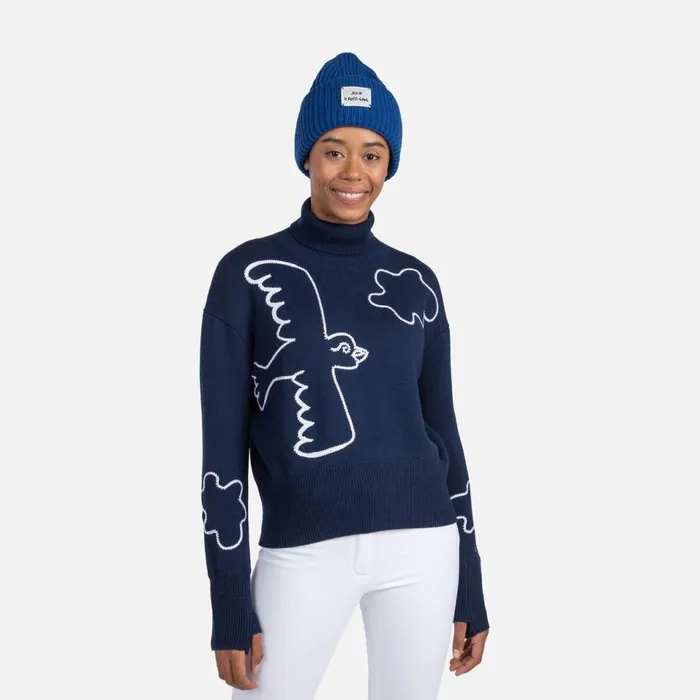 Damen Sweatshirts Und Pullover Rossignol Damenpullover Mit Rollkragen JCC Cosmicblue