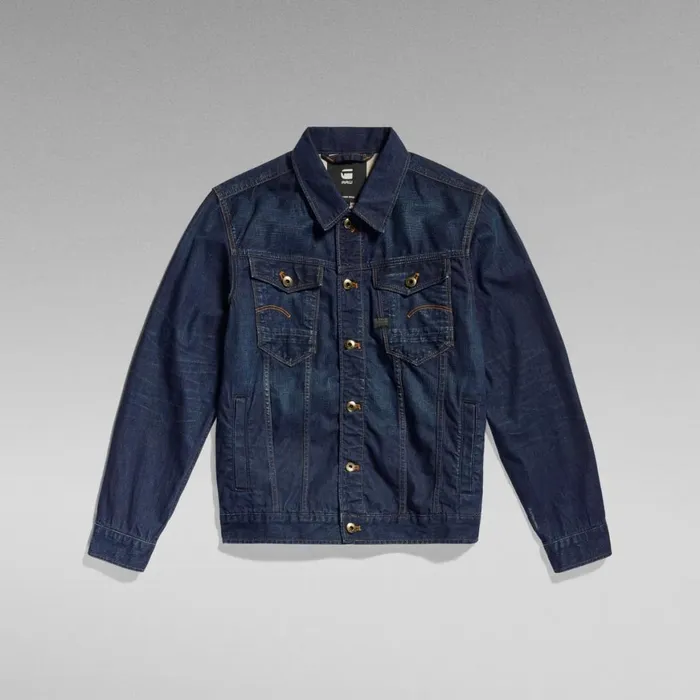 Denim Jackets Men GStar RAW Arc 3D Jacket Worn In Marine Blue