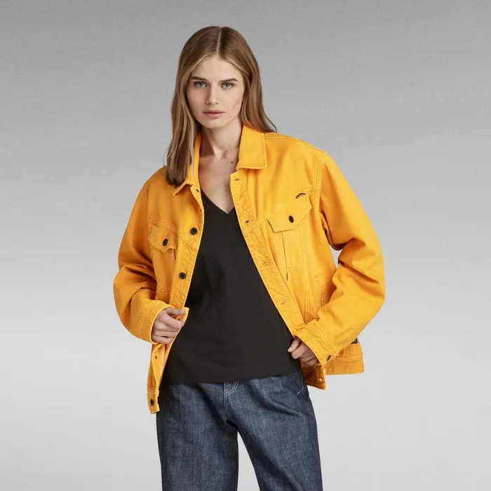 Denim Jackets MenWomen GStar RAW Unisex Oversized Western Jacket Evergreen Dull Yellow Gd