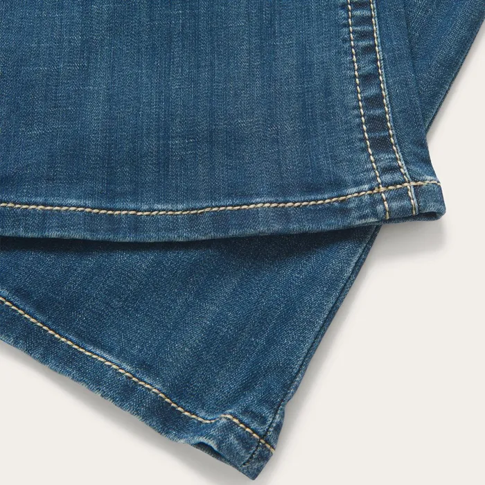 Denim Women Stetson 214 Trouser Fit Jean With Deco Back Pocket Blue