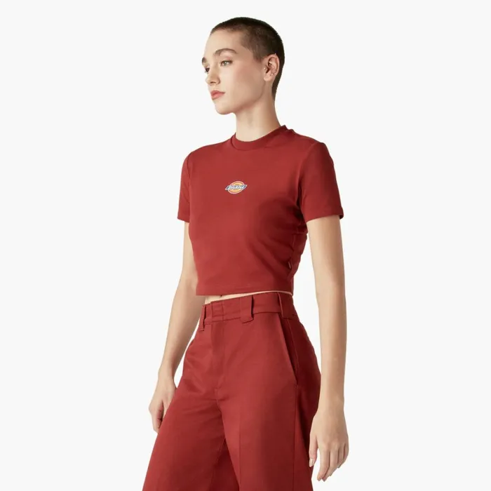 Dickies Cropped Tops Women039s Maple Valley Logo Cropped TShirt Fired Brick Fired Brick ik9 8211 Women Dickies Cropped Tops Women039s Maple Valley Logo Cropped TShirt Fired Brick Fired Brick ik9 8211 Women
