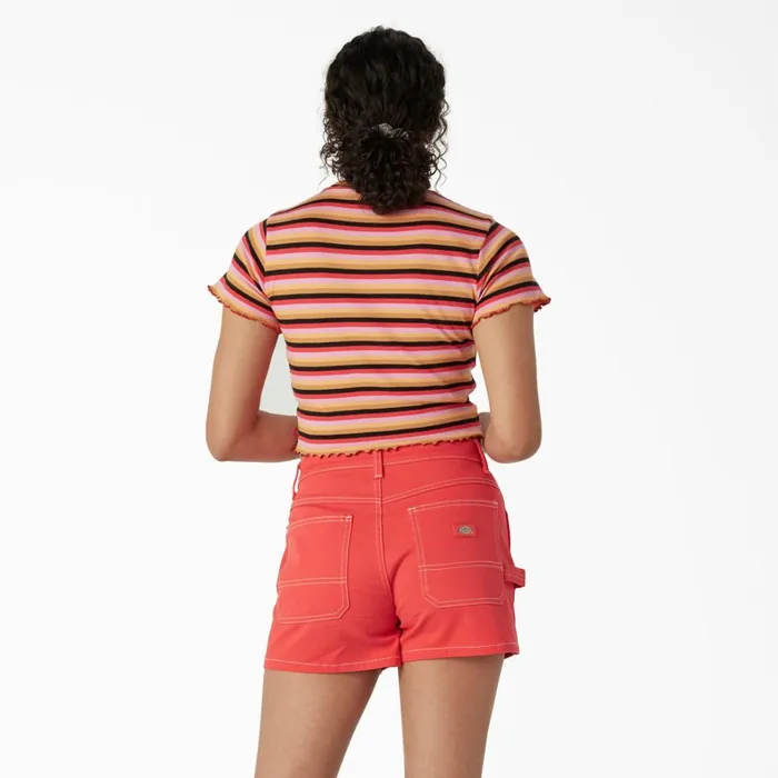 Dickies Cropped Tops Women039s Striped Cropped Baby TShirt Orange Explorer Stripe Orange Explorer Stripe axs 8211 Women Dickies Cropped Tops Women039s Striped Cropped Baby TShirt Orange Explorer Stripe Orange Explorer Stripe axs 8211 Women
