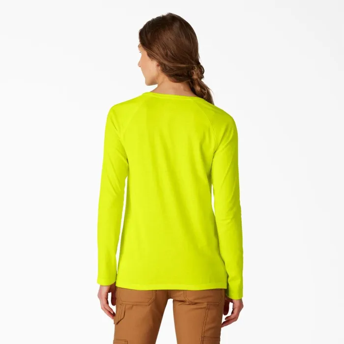 Dickies Hi Vis Women039s Cooling Long Sleeve Pocket TShirt Bright Yellow Bright Yellow bwd 8211 Women Dickies Hi Vis Women039s Cooling Long Sleeve Pocket TShirt Bright Yellow Bright Yellow bwd 8211 Women