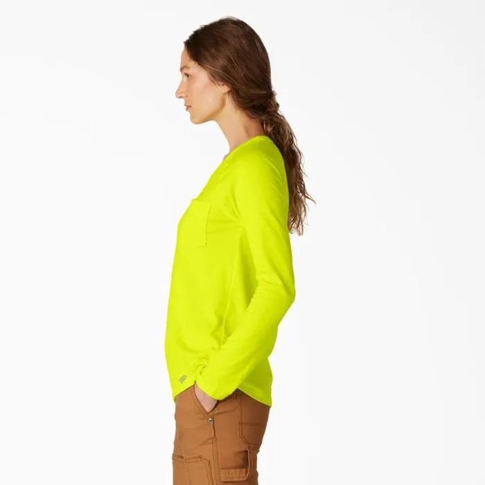 Dickies Hi Vis Women039s Cooling Long Sleeve Pocket TShirt Bright Yellow Bright Yellow bwd 8211 Women Dickies Hi Vis Women039s Cooling Long Sleeve Pocket TShirt Bright Yellow Bright Yellow bwd 8211 Women