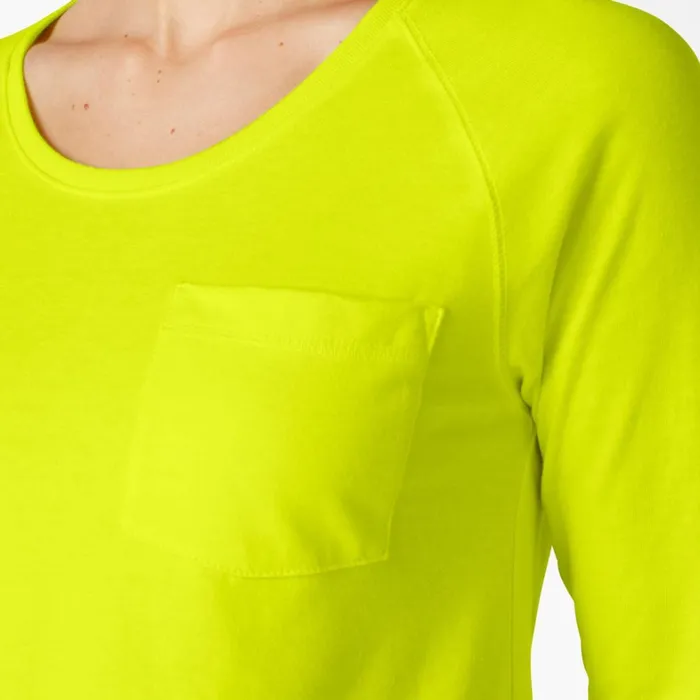 Dickies Hi Vis Women039s Cooling Long Sleeve Pocket TShirt Bright Yellow Bright Yellow bwd 8211 Women Dickies Hi Vis Women039s Cooling Long Sleeve Pocket TShirt Bright Yellow Bright Yellow bwd 8211 Women